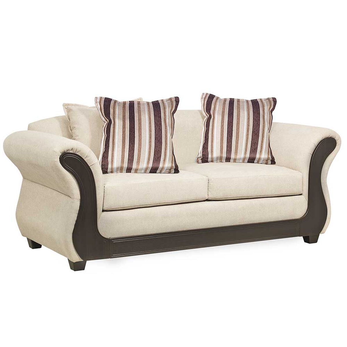 Juego de Living Innovamuebles Palermo Sofá 3 Cuerpos + Sofá 2 Cuerpos Beige