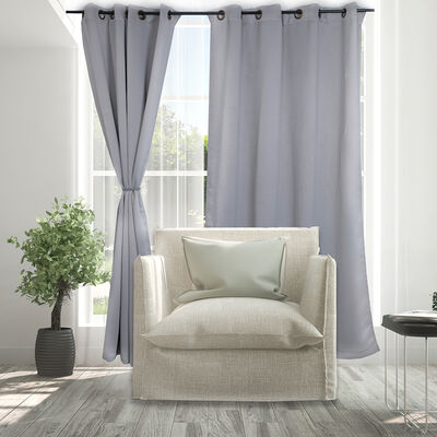 Imagen 1 del producto Set Cortinas Doral Black Out Victoria 220 x 140 cm Gris