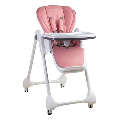 Imagen 1 del producto Silla de Comer Bebe EasyFeed Reclinable con Ruedas Rosado Bebesit