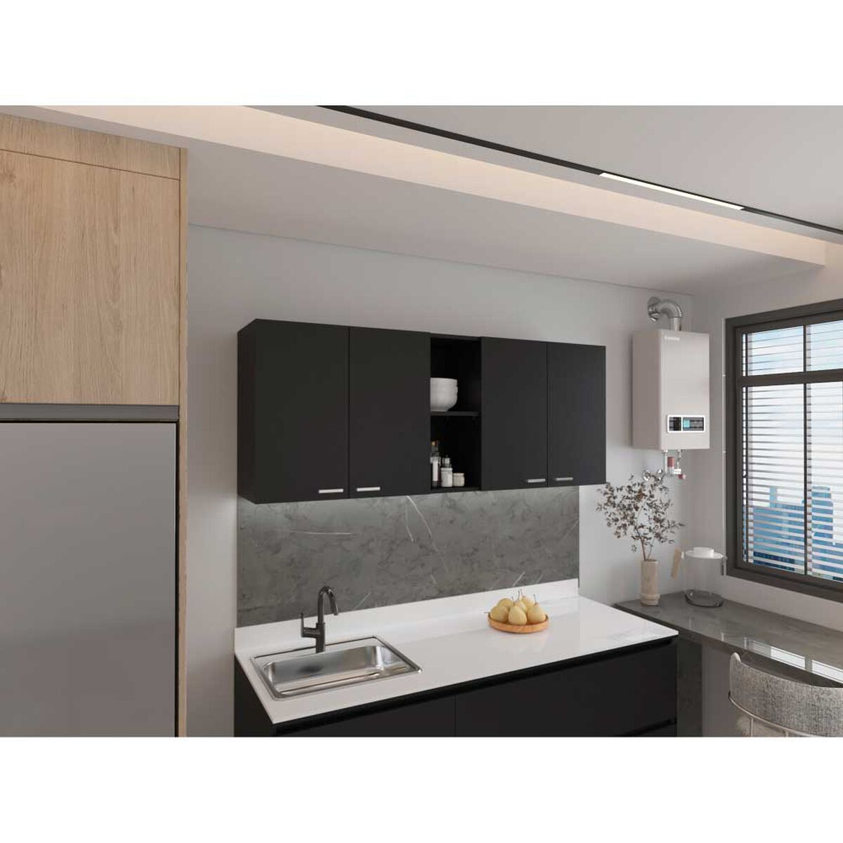 Mueble de Cocina Tuhome Portofino Wengue