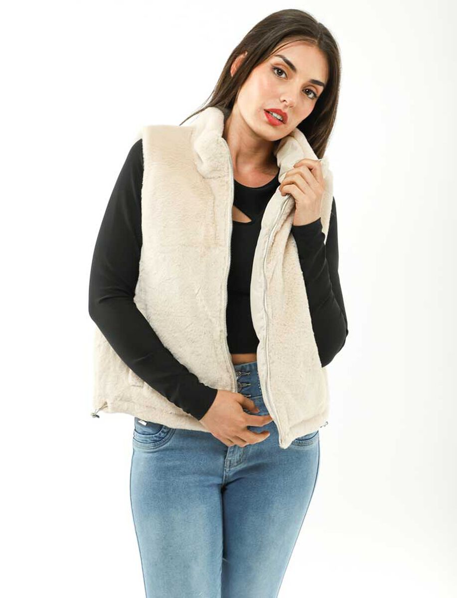 Chaqueta Peluda Sin Mangas Mujer Fiorucci