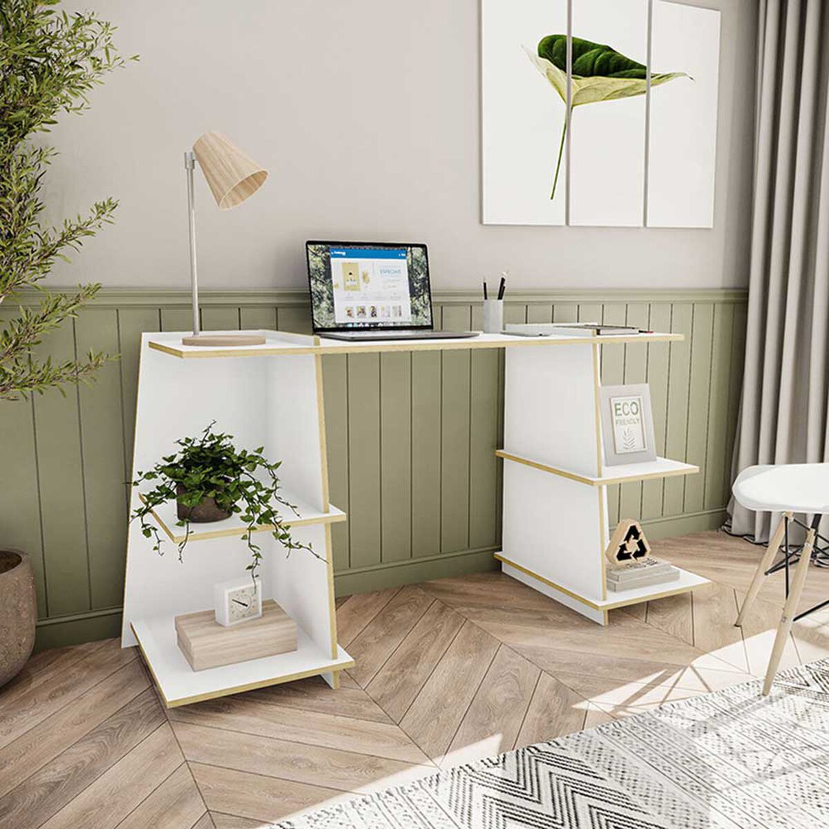 Escritorio Vekkahome Flora Blanco
