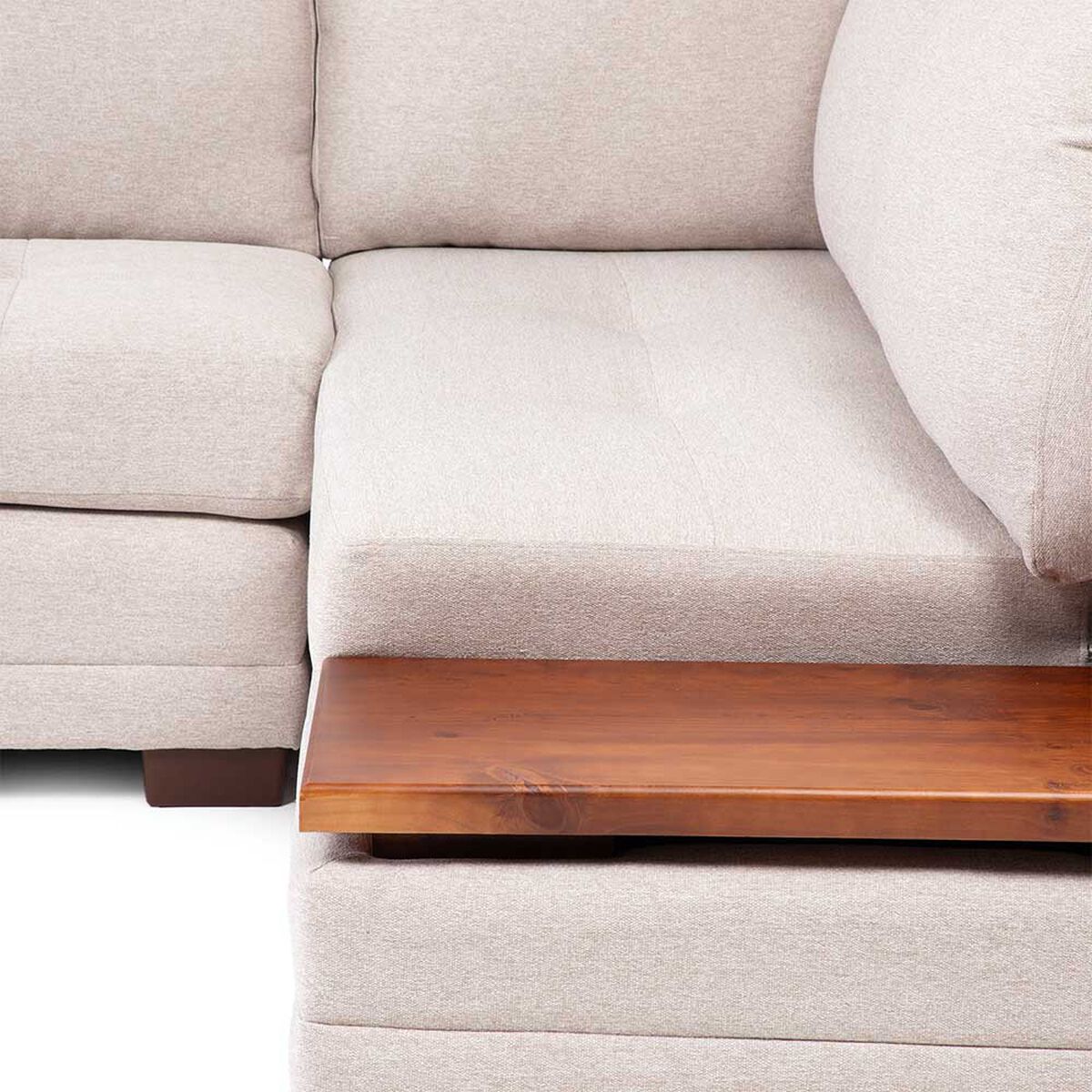 Sof&aacute; Seccional Living Factory Michigan 6 Cuerpos Beige