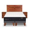 Cama Europea CIC Base Dividida 2 Plazas Premium + Respaldo + Veladores