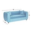 Sofá Muebles M&E Italia 3 Cuerpos Turquesa