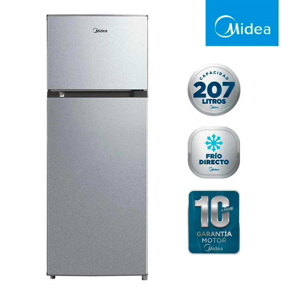 Refrigerador Fr&iacute;o Directo Midea MDRT294FGE50 204 lts.
