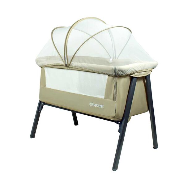 Cuna Colecho Bebe Easy LX con Mosquitero y Bolso Beige Bebesit