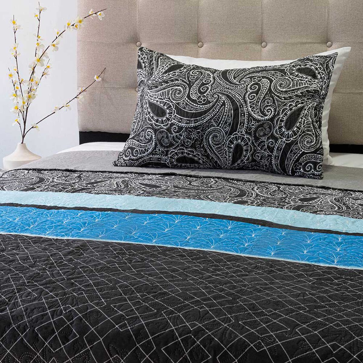 Quilt Doral 1,5 Plazas Hotpress Origins D13 Estampado