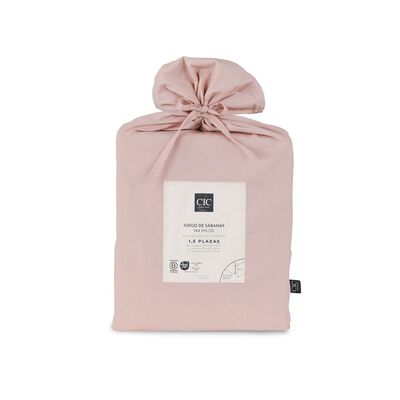 Imagen 1 del producto Set Sabanas CIC 144 Hilos 1,5 Plazas Rosa