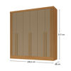 Closet Di Poretti Design New Bali 3 Cajones 6 Puertas Caf&eacute; Oscuro