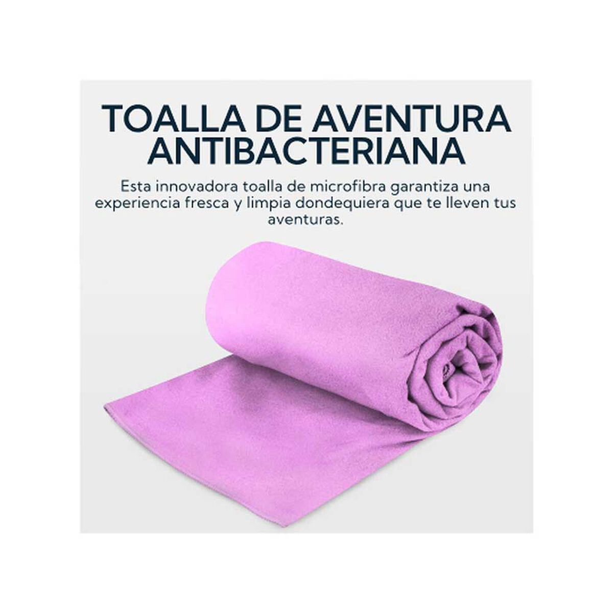 Pack 2 Toallas Microfibra Suede Morada Pro Outdoor