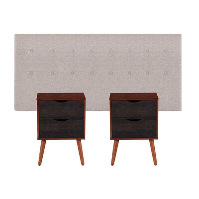 Imagen 1 del producto Respaldo King + 2 Veladores CIC Tigris