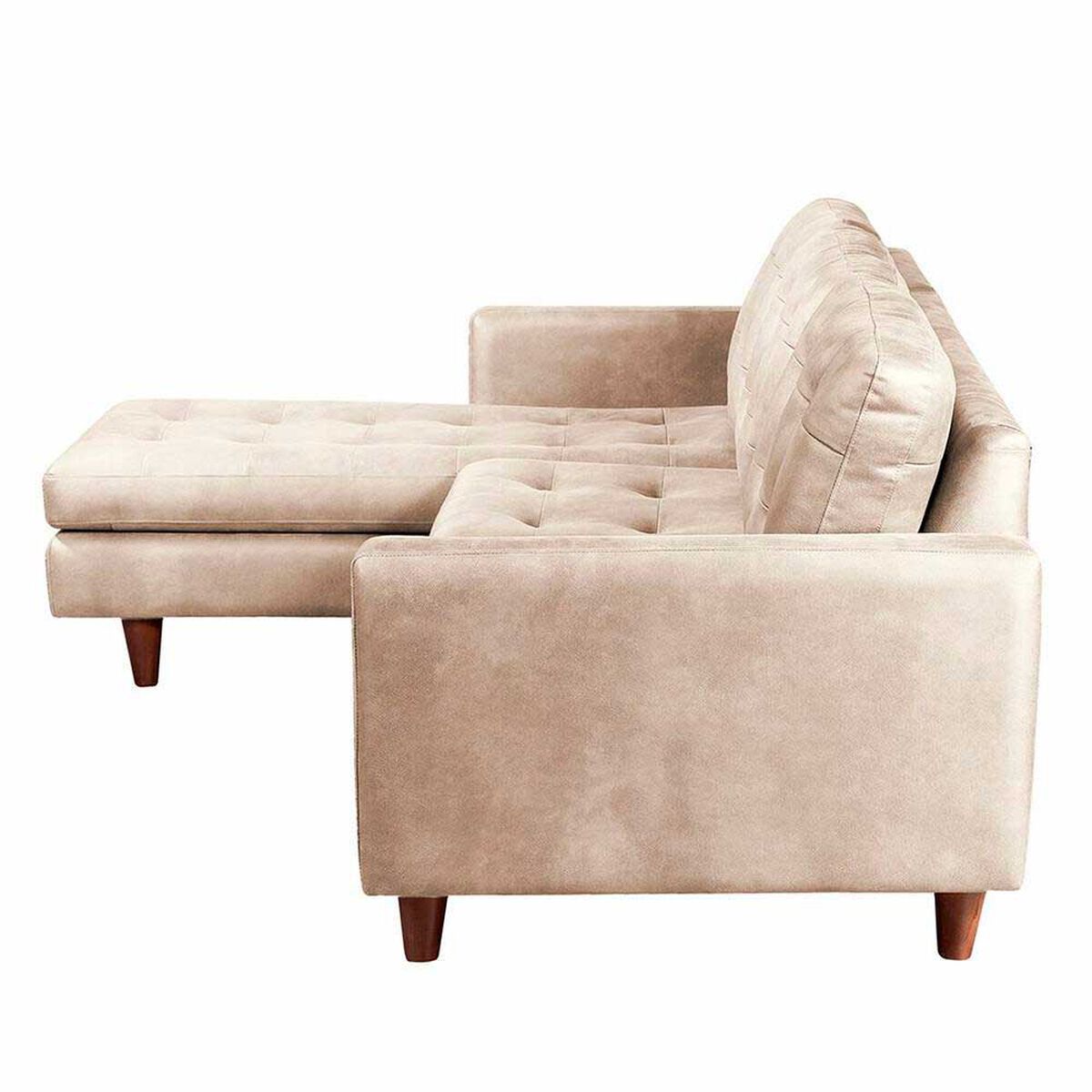 Sof&aacute; Cuero Latam Home N&aacute;poles Chaise Longue 2 Cuerpos Izquierdo