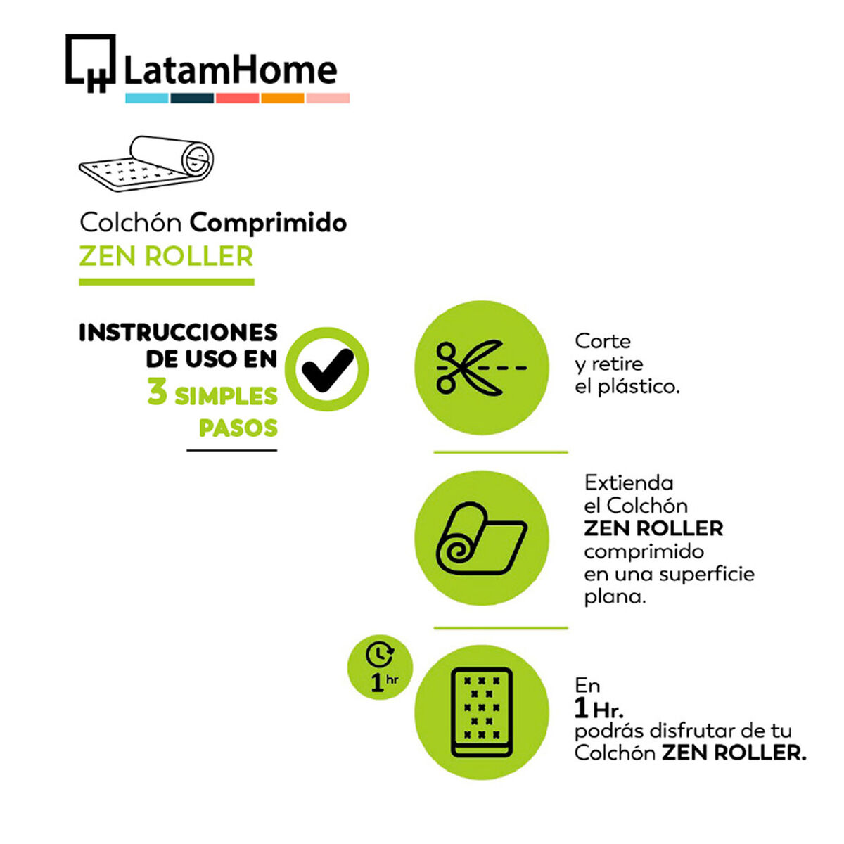 Cama Ba&uacute;l Latam Home Full Colch&oacute;n New Top Rosa + 2 Almohadas
