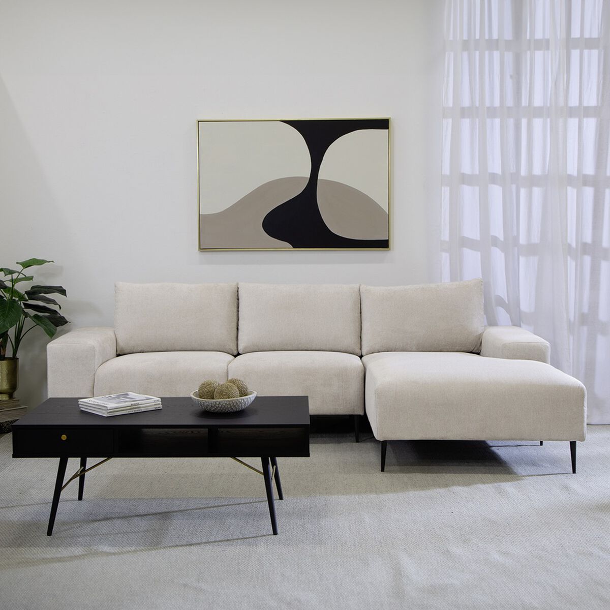 Seccional Daniels KM2315RIV 4 Cuerpos Ivory
