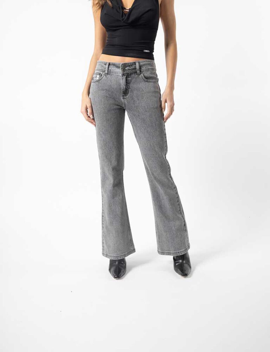 Jeans Flare Lentejuelas Bolsillo Mujer Soviet