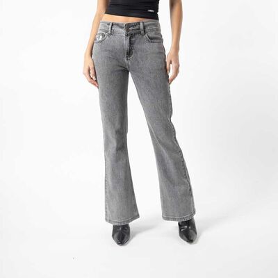 Jeans Flare Lentejuelas Bolsillo Mujer Soviet