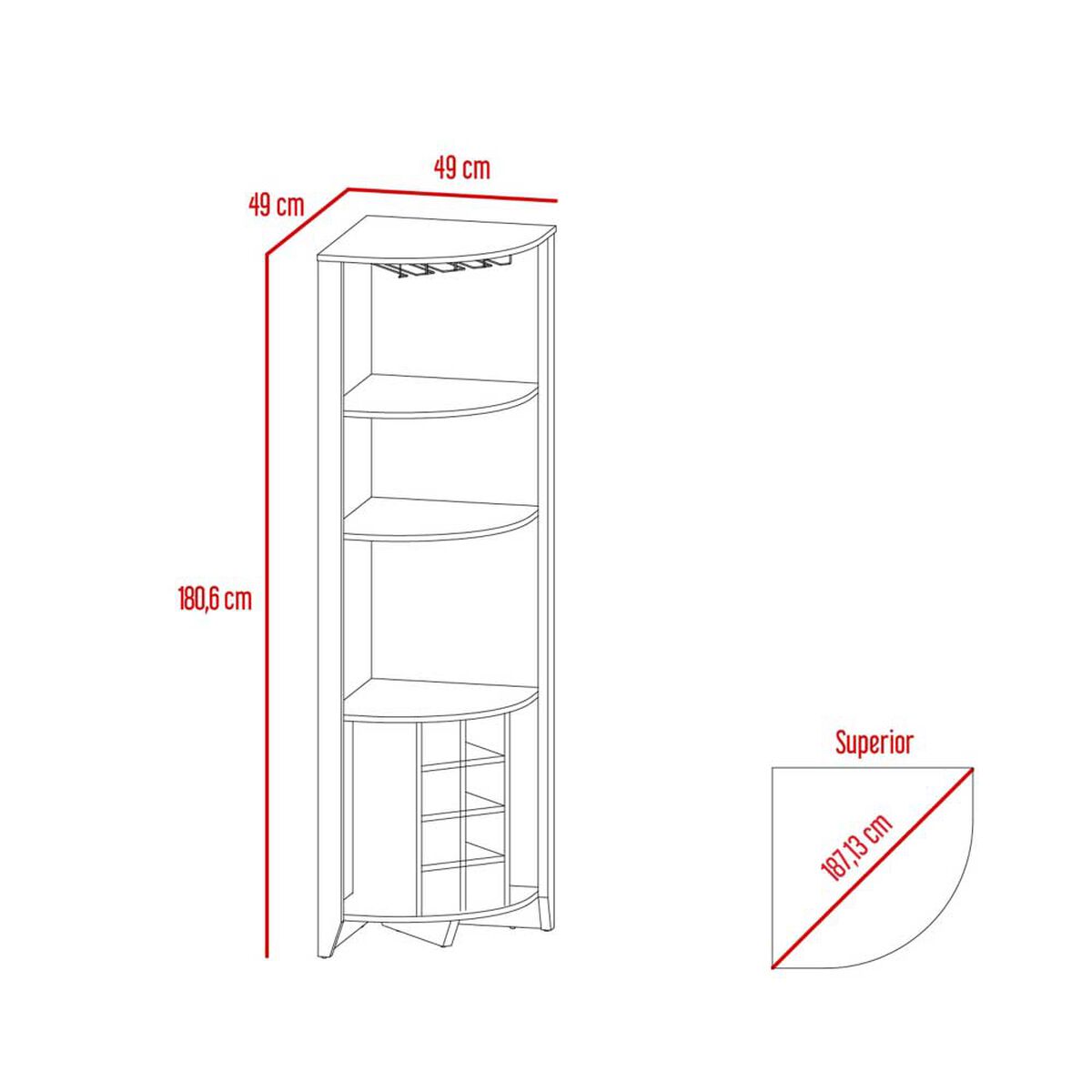 Bar Esquinero TuHome Essential Wengue