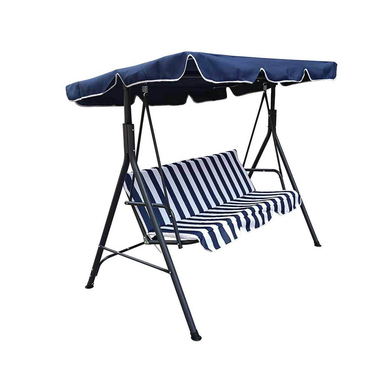 Sillón Columpio para Terraza Casanova 3 Cuerpos Azul Blanco