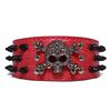 Collar Mascan Grueso Calavera Puntas Redondas Eco cuero para Perro