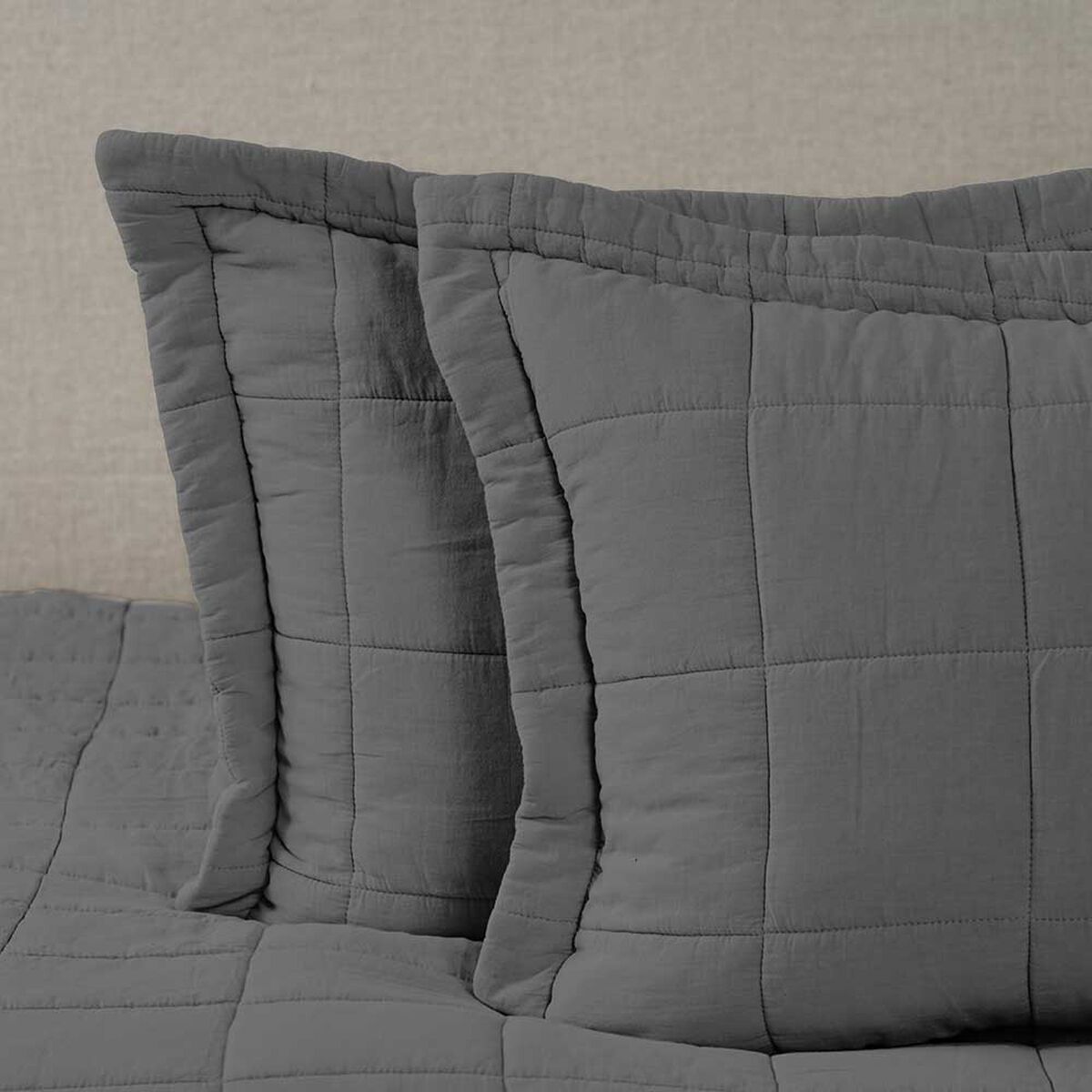 Quilt Cannon 2 Plazas Block Gris