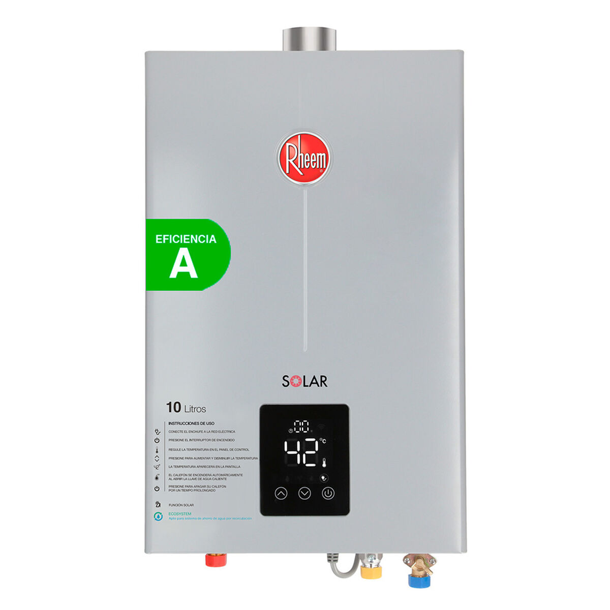 Calefont Digital Rheem Prestige 10 lts. Gas Licuado