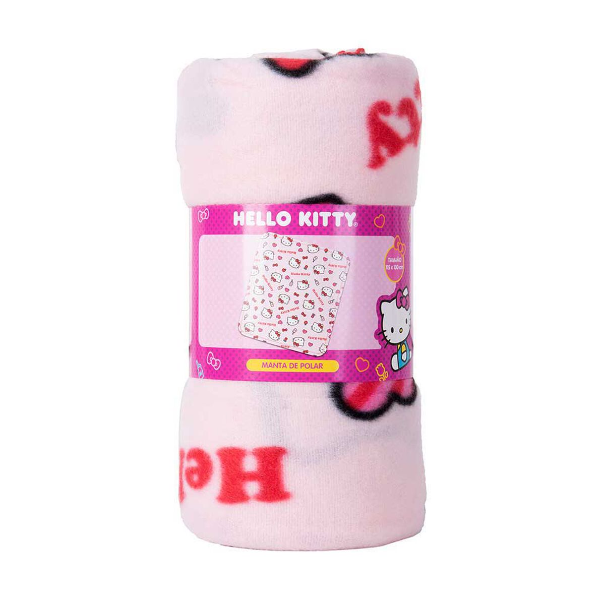 Frazada de Poliéster Hello Kitty 115 x 130 Hello Kitty Multicolor