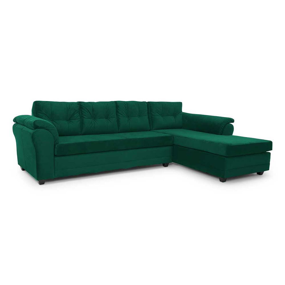 Sofá Seccional Muebles MPR Journey 3 Verde Esmeralda