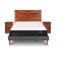 Cama Europea CIC King Premium + Respaldo + Veladores
