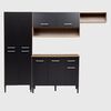 Mueble de Cocina Roca Arizona 1 Cajón 9 Puertas Negro