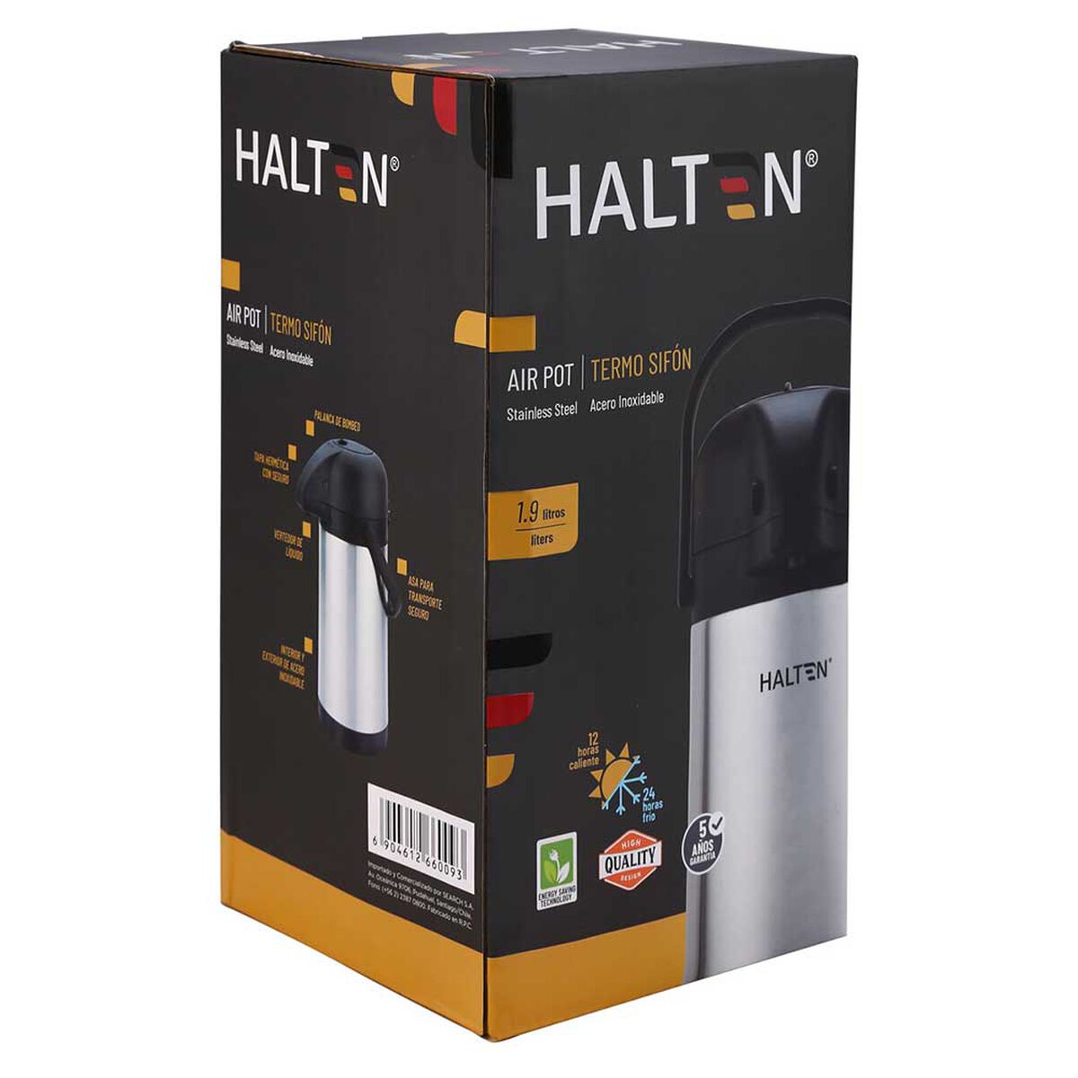 Termo Acero Halten Sifón 1,9 lt.