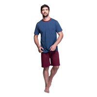 Pijama Verano Algodón Hombre Top Color-2