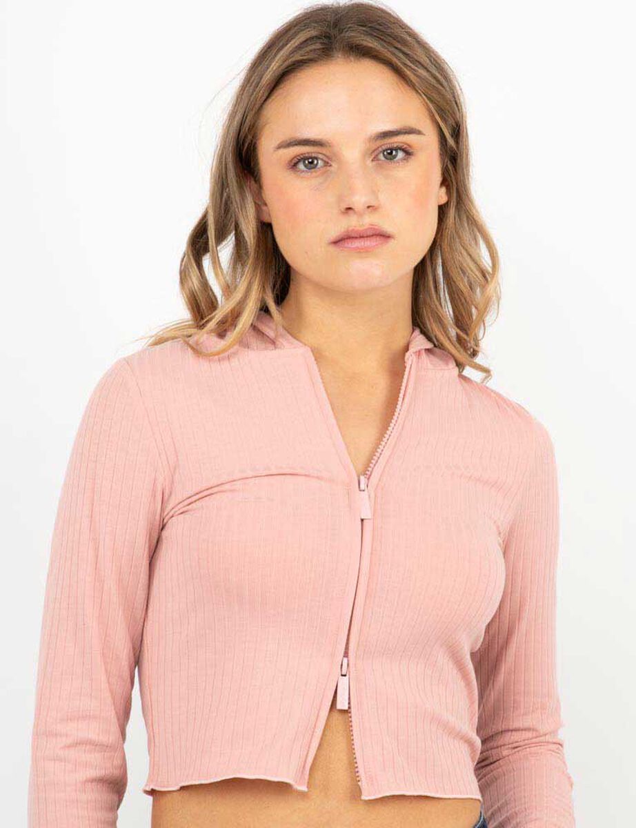 Polerón Crop Cierre Mujer Icono