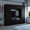 Closet Tuhome Z-200 6 Puertas 2 Cajones Wengue