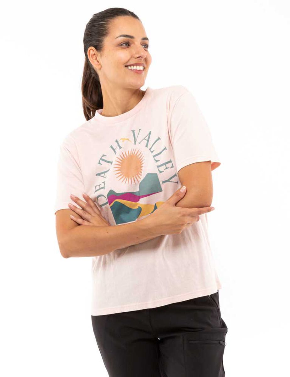Polera Deportiva Algodón Con Estampado Manga Corta Mujer Alpinextrem