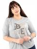 Polera Con Estampado Manga 3/4 Mujer Extralindas