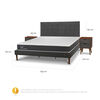 Cama Europea CIC King New Ortopedic + Respaldo Eufrates + 2 Veladores