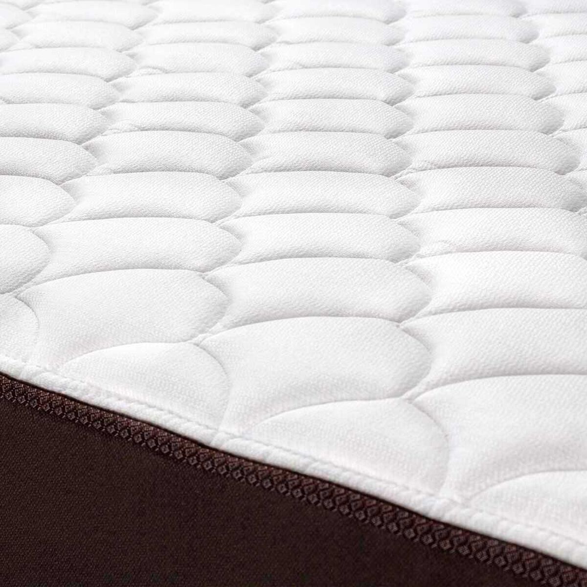 Cama Europea Rosen 1,5 Plazas New Ergo T + Respaldo Ferrera Gris + Velador