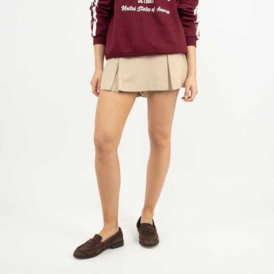 Falda Mini Mujer Icono Beige, Gris, Negro