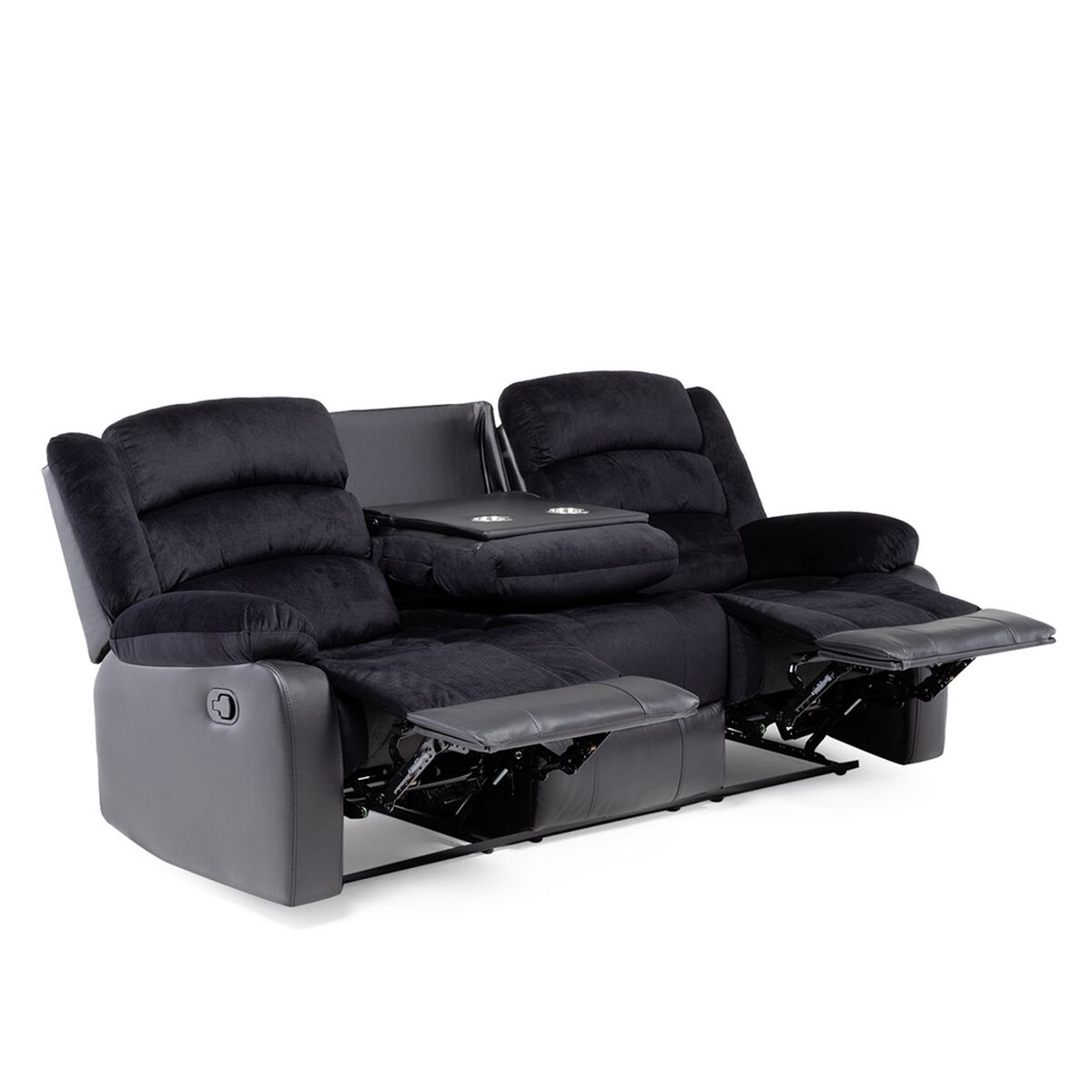 Sofa Reclinable VYS SPA Venom 3 Cuerpos Negro