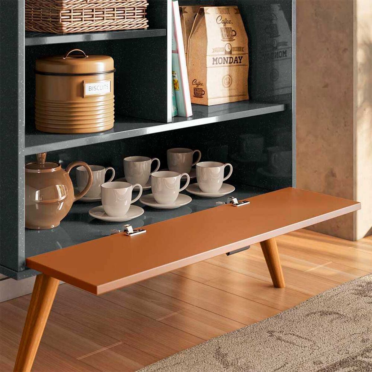 Mueble para Caf&eacute; Onessta Rub&iacute; Gris