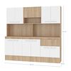 Mueble de Cocina Vekkahome Buck 1 Cajón 12 Puertas Café