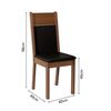 Juego de Comedor Vekkahome Lola Nelly 4 Sillas Negro