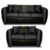 Juego de Living Elegant Detail Oklahoma Sof&aacute; 3 Cuerpos + Sof&aacute; 2 Cuerpos Gris Oscuro
