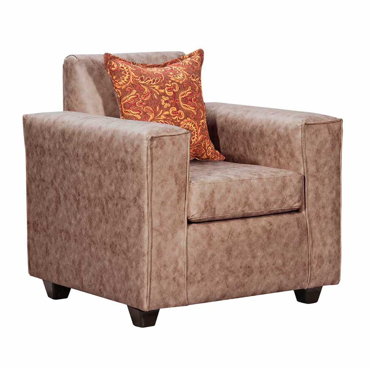 Juego de Living Black Factory Ezeiza Sof&aacute; 3 Cuerpos + Dos Sillones 1 Cuerpo Caf&eacute;