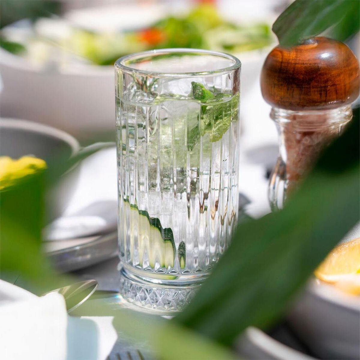 Set 6 Vasos Largos Simplit Vidrio 460ml Ginebra