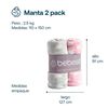 Pack 2 Mantas Rosado Bebesit