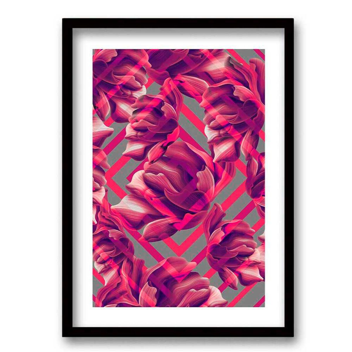 Cuadro Decorativo Retela Rosa Fluor 70 x 50 cm