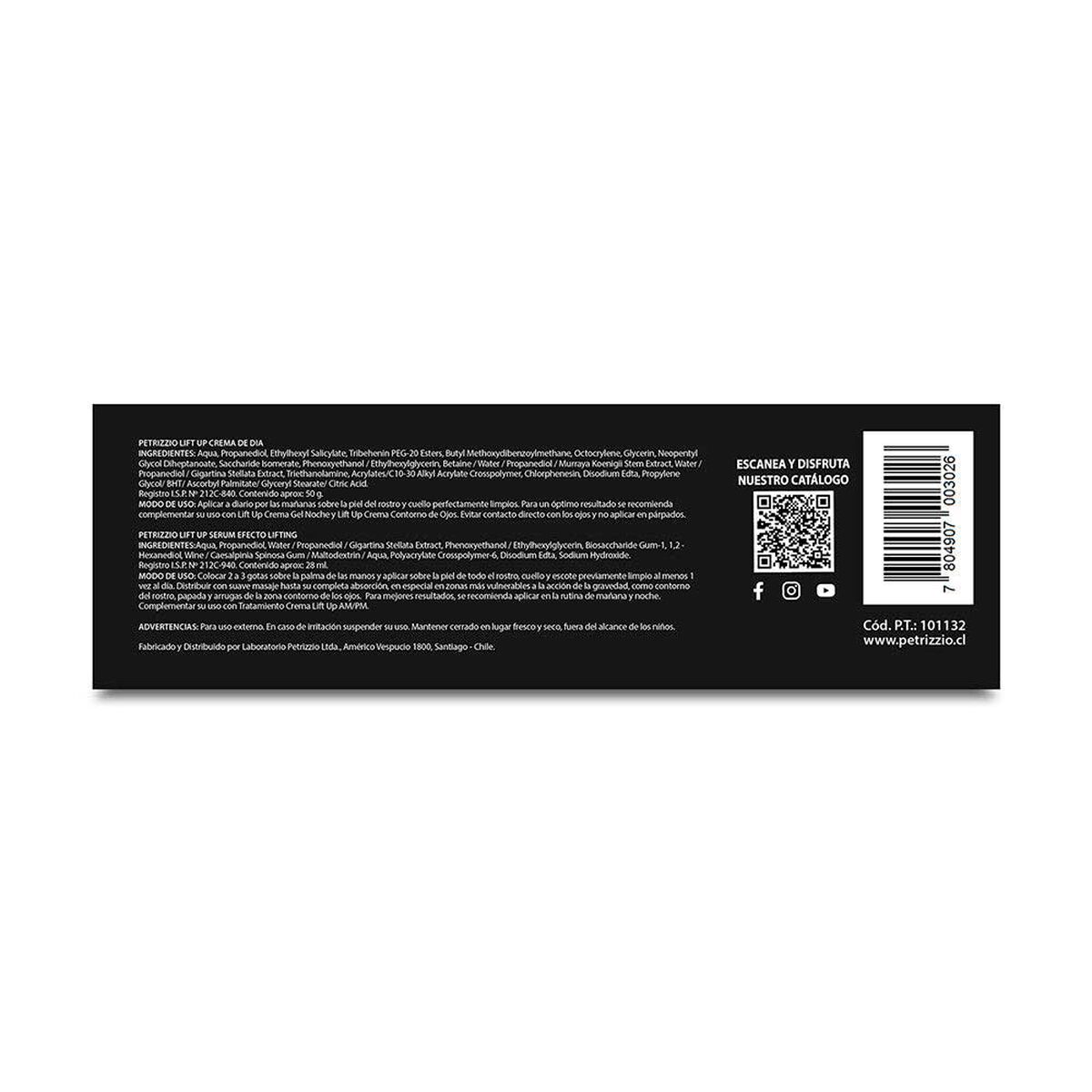 Set Lift Up Efecto Gravedad Cero Crema + Serum Petrizzio