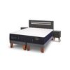 Cama Europea CIC Base Dividida 2 Plazas Premium + Respaldo + 2 Veladores Munich
